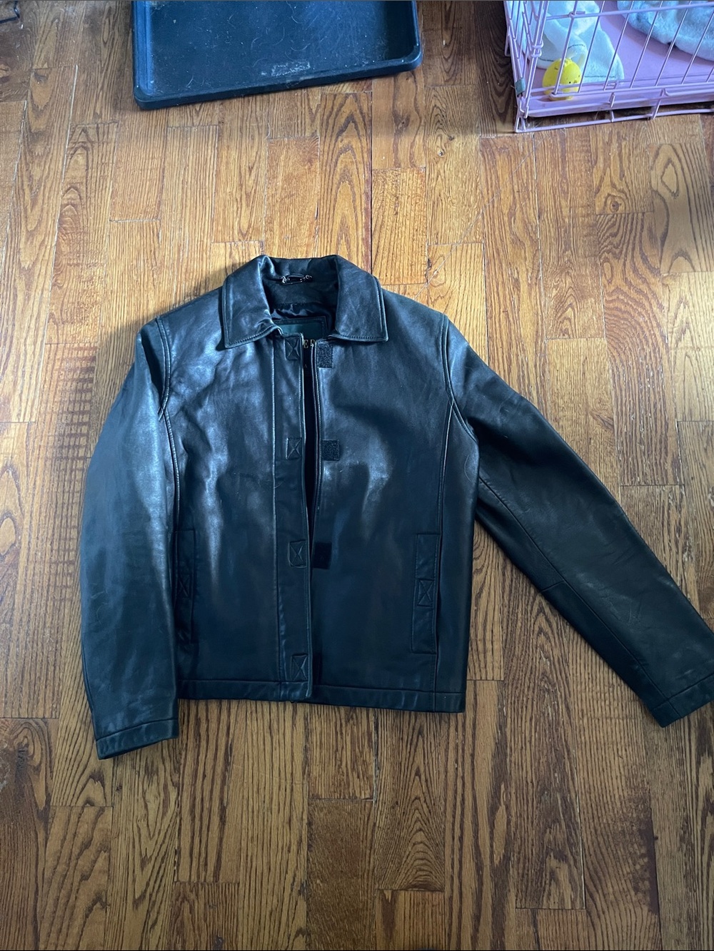 Danier Black Leather Zip-Front Women’s Jacket - Size 8-10